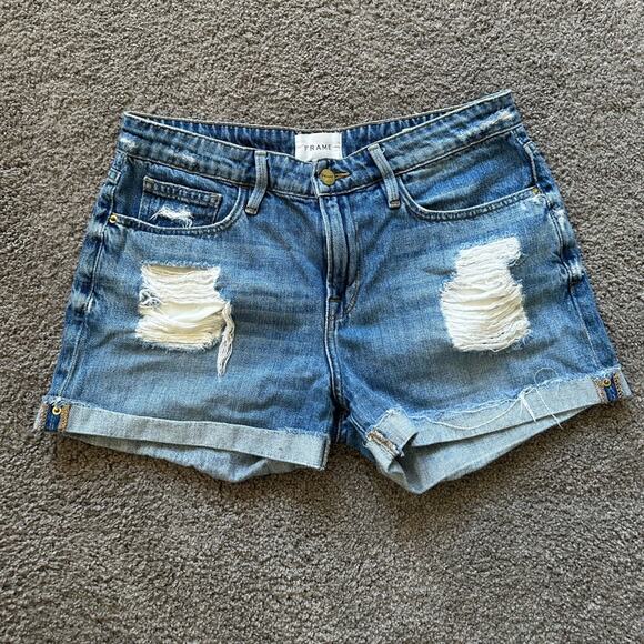 Frame Le Grand Garcon Shorts - Picture 1 of 5